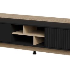 Szafka RTV PORTO 2D 150x38x50 dąb/czarny