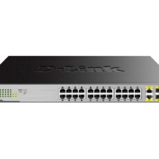 D-Link DGS-1026MP łącza sieciowe Nie zarządzany Gigabit Ethernet (10/100/1000) Obsługa PoE Czarny, Szary