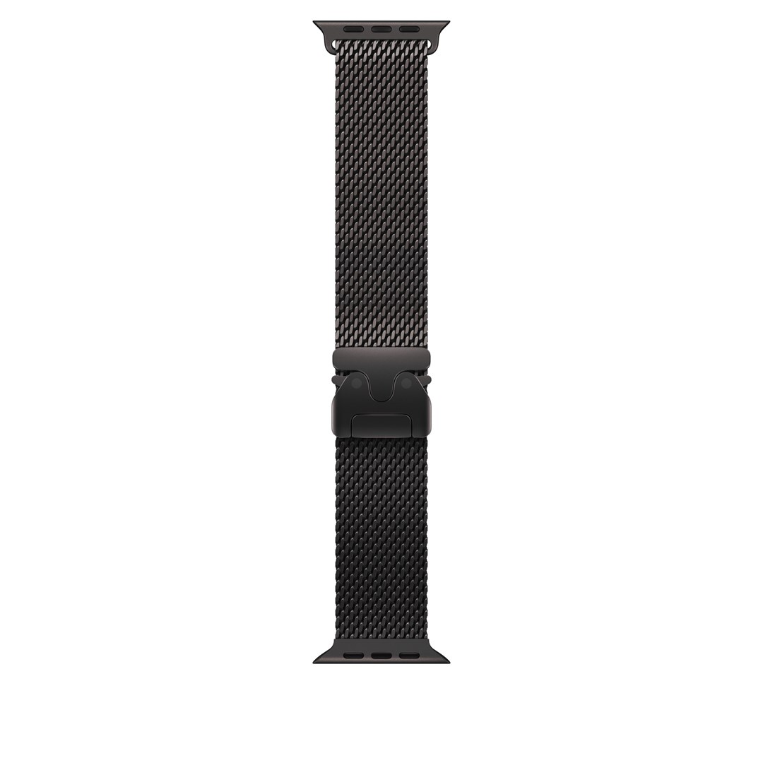 Bransoleta Apple Watch Milanese do Watch Ultra 49mm Titan Schwarz (S)