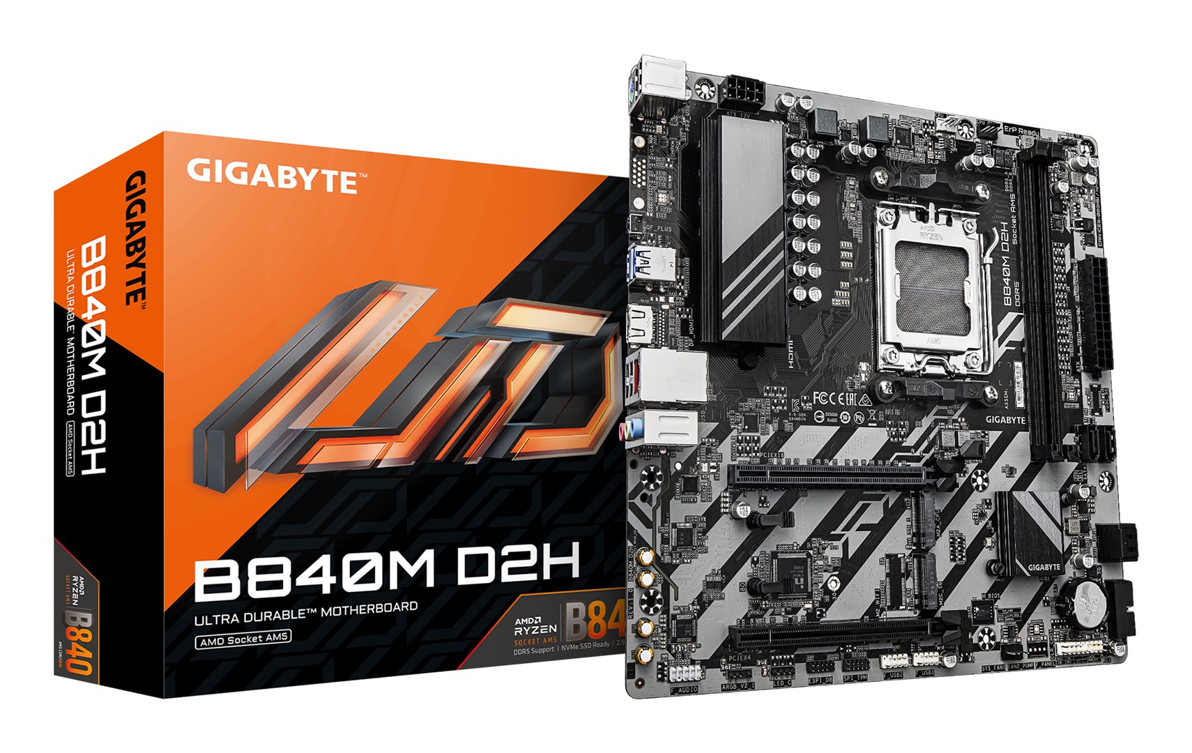 Płyta główna Gigabyte B840M D2H (B840,AM5,mATX,DDR5) - obrazek 2
