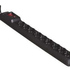 Listwa przeciwprzepięciowa Activejet COMBO 9gn/3m/cz (10A; 2300W) 3m; kolor czarny