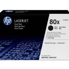 HP 80X zestaw 2 oryginalnych wkładów z czarnym tonerem LaserJet XL