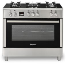Kuchnia gazowo-elektryczna Ravanson KWGE-K90 Glass Inox