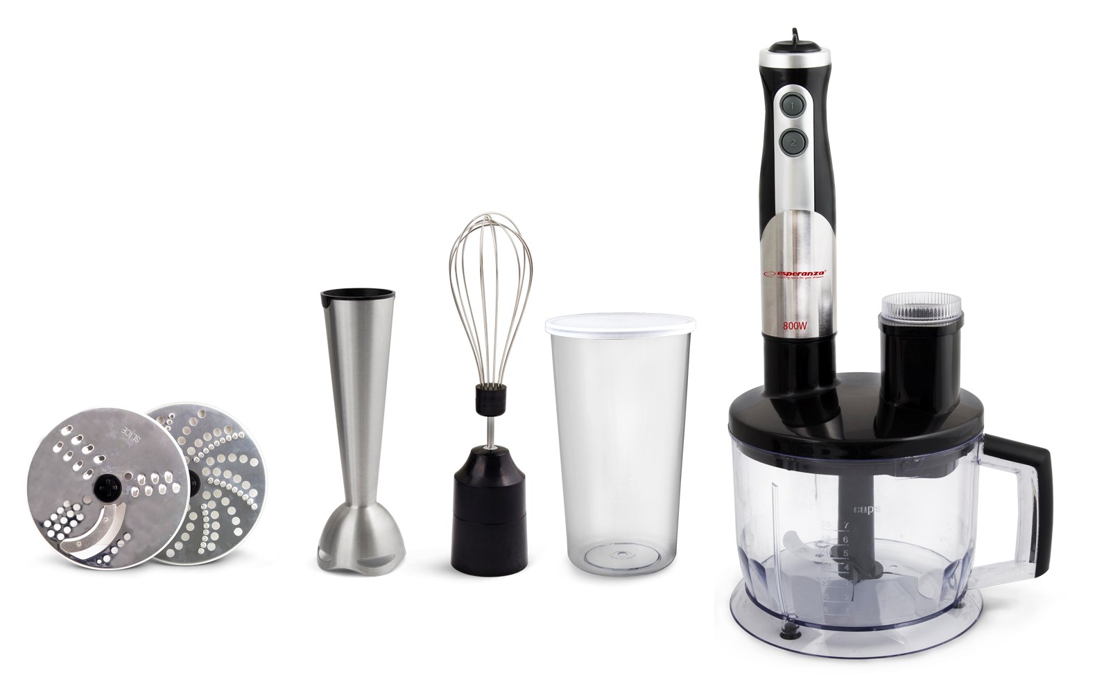 Blender ręczny Esperanza Crema EKM004 (800W; kolor czarny) - obrazek 2