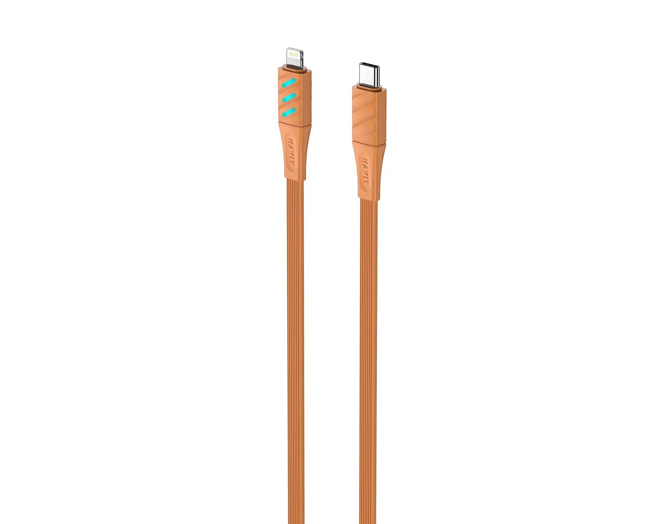 Kabel do ładowania Havit Typ C CB6255 pomarańczowy - obrazek 2