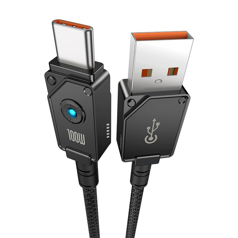Kabel Baseus Unbreakable USB-USB C 100W 2m (czarny) - obrazek 2