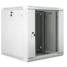 Szafa rack Lanberg WF01-6612-10S (12U; 635mm / 600mm / 600 mm; wisząca; Szklane; 19''; kolor szary)