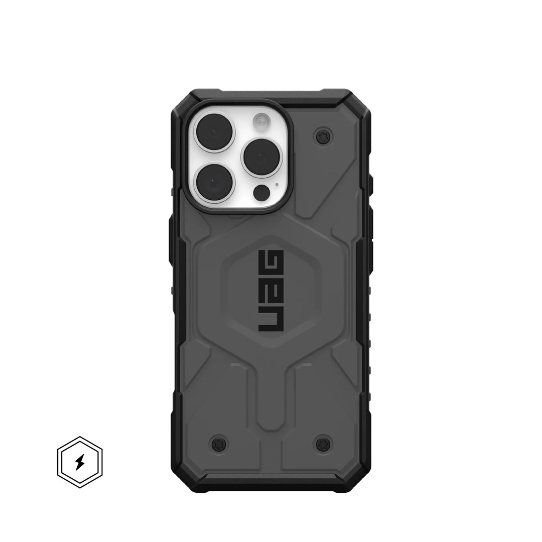 UAG Pathfinder Magsafe - obudowa ochronna do iPhone 16 Pro kompatybilna z MagSafe (silver)