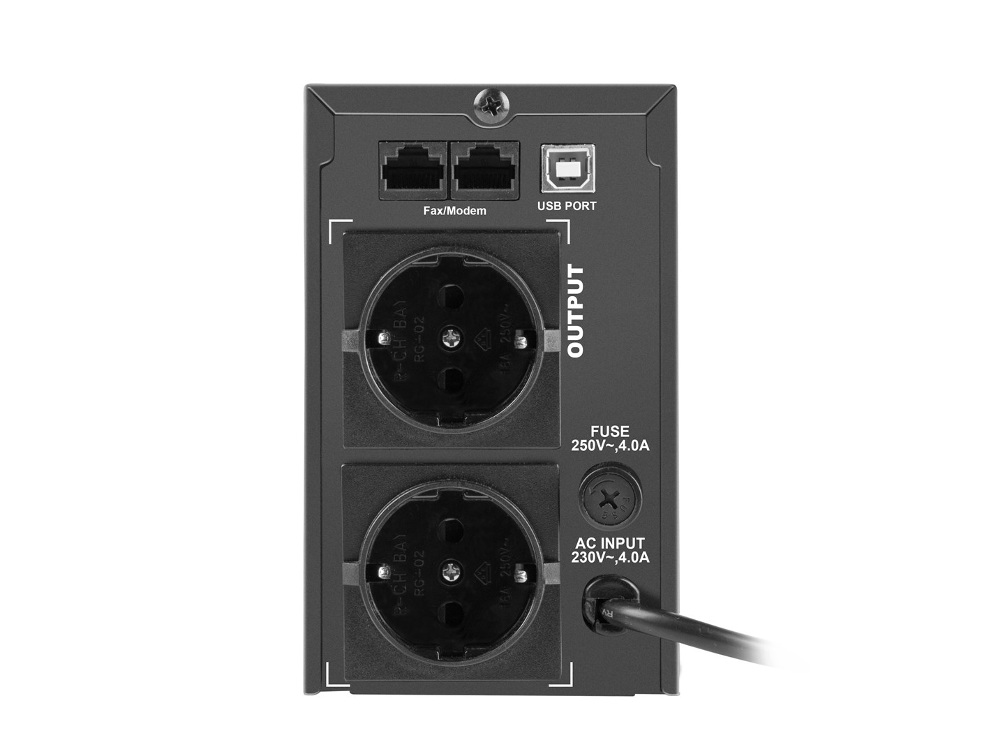 UPS ARMAC OFFICE LINE-INT 2X SCHUKO O/650F/LCD - obrazek 2