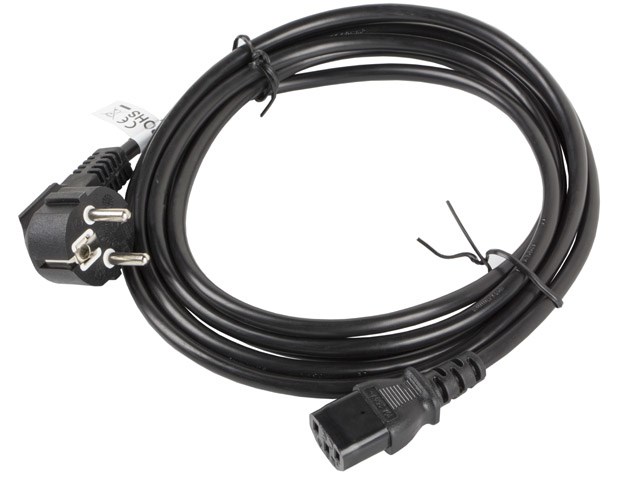 LANBERG KABEL ZASILAJĄCY VDE CEE 7/7 -> C13 3M - obrazek 2