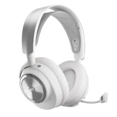 Steelseries Arctis Nova Pro Wireless Zestaw słuchawkowy Przewodowy i Bezprzewodowy Opaska na głowę Gaming Bluetooth Srebrny, Biały