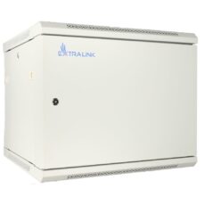 Extralink Szafa rack 9U 600x600 ASP Szara montowana na ścianie, drzwi blaszane pełne