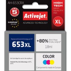 Activejet AH-653CRX Tusz (zamiennik HP 653XL 3YM74AE; Premium; 320 stron; 18 ml, Kolorowy)