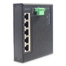 Digitus 5-portowy przełącznik sieciowy Gigabit Ethernet, płaski, przemysłowy, niezarządzany