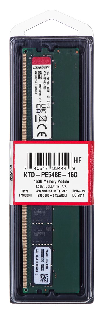 Pamięć Kingston dedykowana do Dell 16GB DDR5-4800Mhz ECC Module - obrazek 2