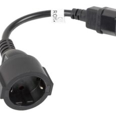 LANBERG PRZEDŁUŻACZ KABLA ZASILAJĄCEGO IEC 320 C14 -> SCHUKO(F), 20CM