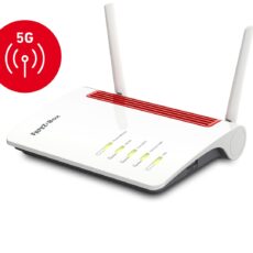 FRITZ!Box 6850 5G router bezprzewodowy Gigabit Ethernet Dual-band (2.4 GHz/5 GHz) Czarny, Czerwony, Biały