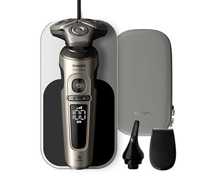 Golarka Philips S9000 Prestige SP9883/36 - parranajokone puhdistusasemalla