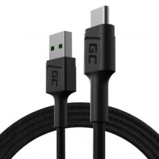 GREEN CELL KABEL KABGC22 GC POWERSTREAM USB-A - USB-C 120CM, SZYBKIE ŁADOWANIE ULTRA CHARGE, QC 3.0