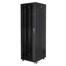 Szafa jednosekcyjna, zamykana na zamek Lanberg FF01-6842-12B (42U; 19''; 2050mm / 600mm / 800 mm; stojąca; Pełne, Szklane; 800 kg; kolor czarny)