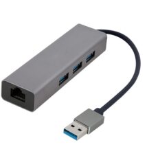 GEMBIRD ADAPTER USB-AM DO LAN GIGABIT HUB USB 3.0 X3 CZARNY