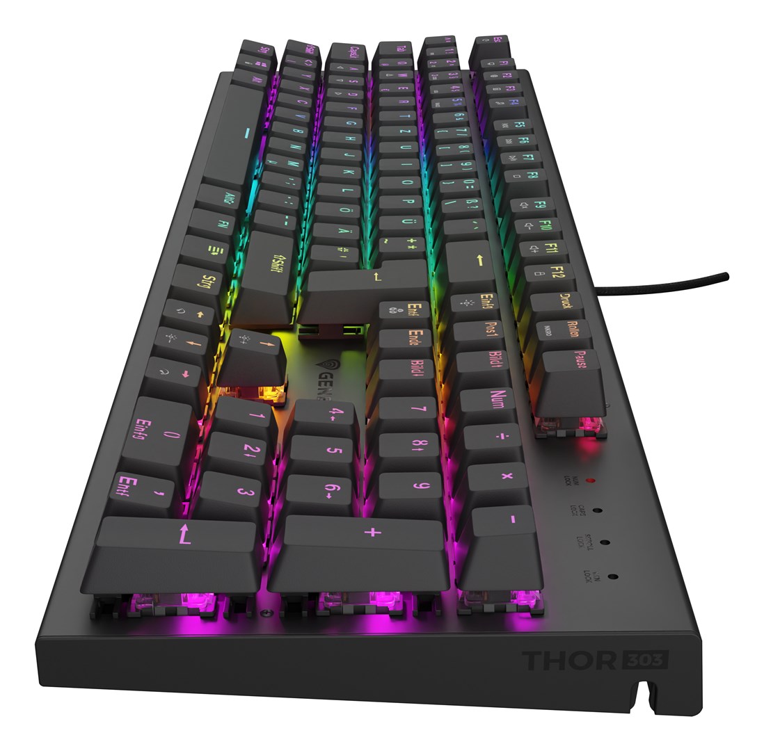 GENESIS Thor 303 klawiatura Gaming USB QWERTZ Niemiecki Czarny - obrazek 2