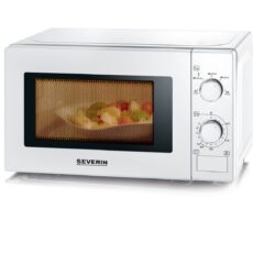 SEVERIN KUCHENKA MIKROFALOWA BIAŁA, POJ. 20 L, STEROWANIE MECHANICZNE, WNĘTRZE LAKIEROWANE, 5 POZIOMÓW MOCY, MOC 700 W MW7770