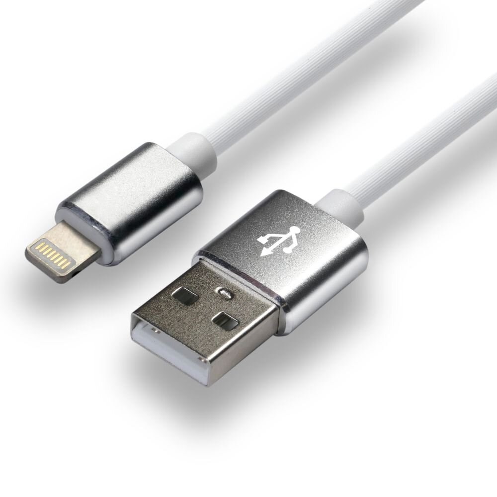 Kabel zasilający everActive CBS-1IW (USB - Lightning ; 1m; kolor biały) - obrazek 2