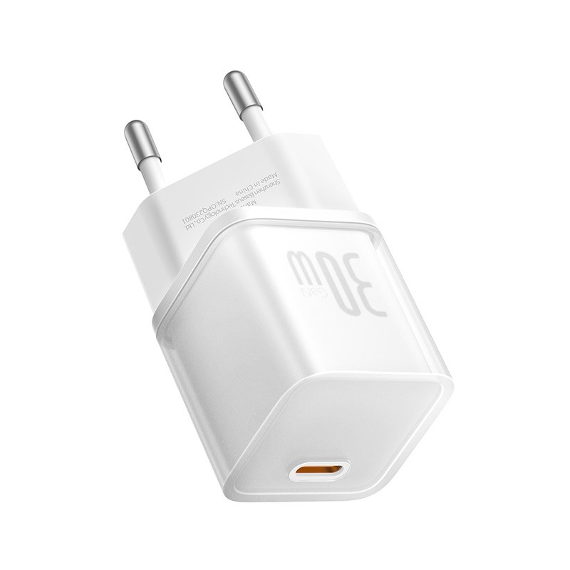 Ładowarka Baseus GaN5S 1C 30W EU (moon white) - obrazek 2