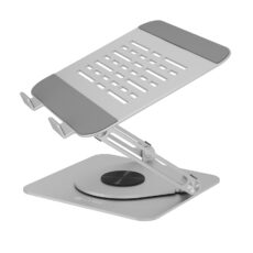 Podstawka pod laptopa Raidsonic IB-NH300-R, ergonomiczne pozycjonowanie, obrotowa konstrukcja, 17", srebro