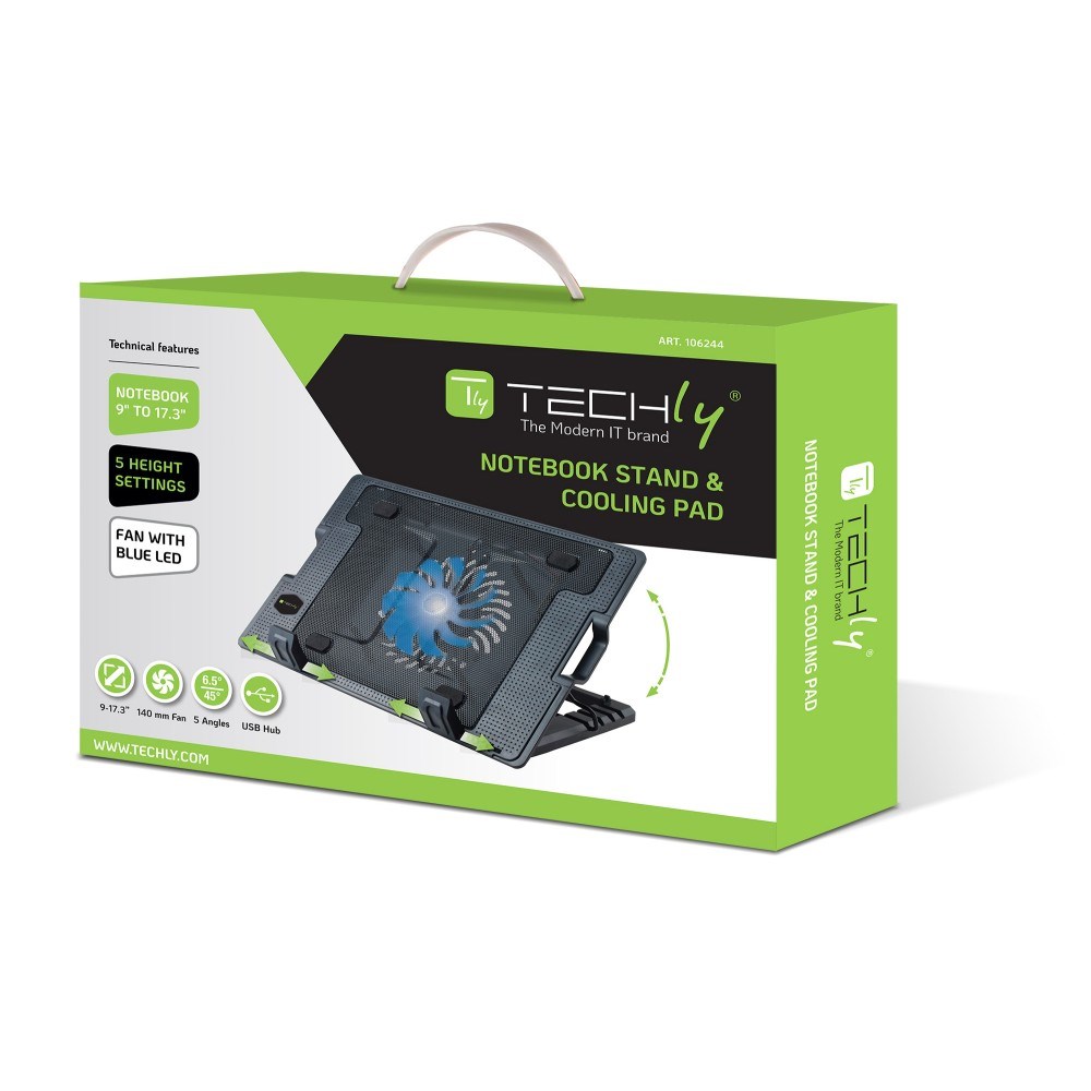 TECHLY PODSTAWKA CHŁODZĄCA WENTYLATOR POD LAPTOPA - obrazek 2