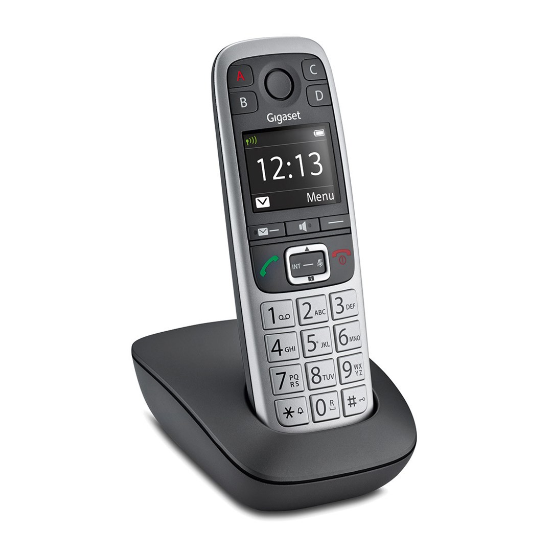 Gigaset E560 wewnętrzny telefon bezprzewodowy z dużymi przyciskami - platynowy