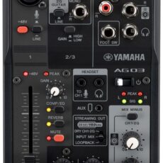 Yamaha AG03 MK2 czarny - 3-kanałowy mikser do streamingu na żywo z interfejsem audio USB