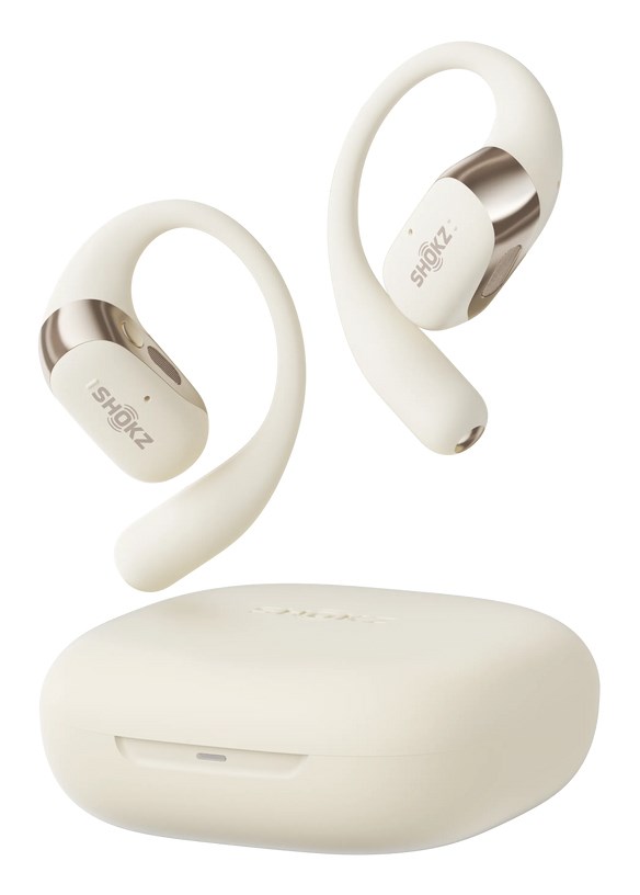 Słuchawki bezprzewodowe Shokz OpenFit 2 Beige - obrazek 2