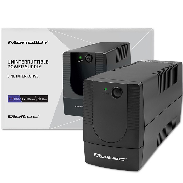 QOLTEC ZASILACZ AWARYJNY UPS LINE INTERACTIVE | MONOLITH | 850VA | 480W - obrazek 2