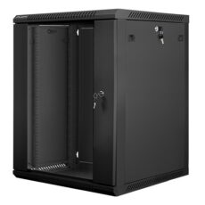 Lanberg WF01-6615-10B stojak 15U Szafa wisząca Czarny