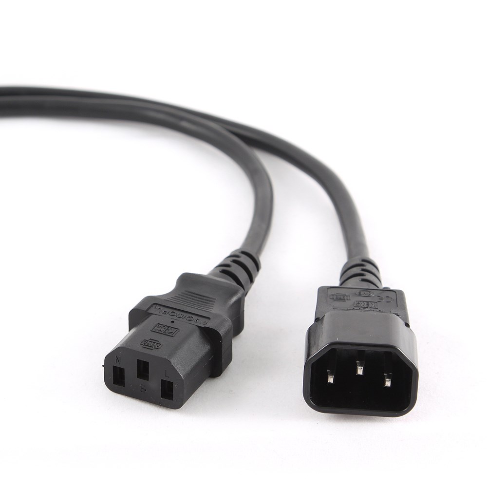 Kabel GEMBIRD PC-189 (C13 / IEC C13 / IEC 320 C13 - C14 ; 1,8m; kolor czarny)