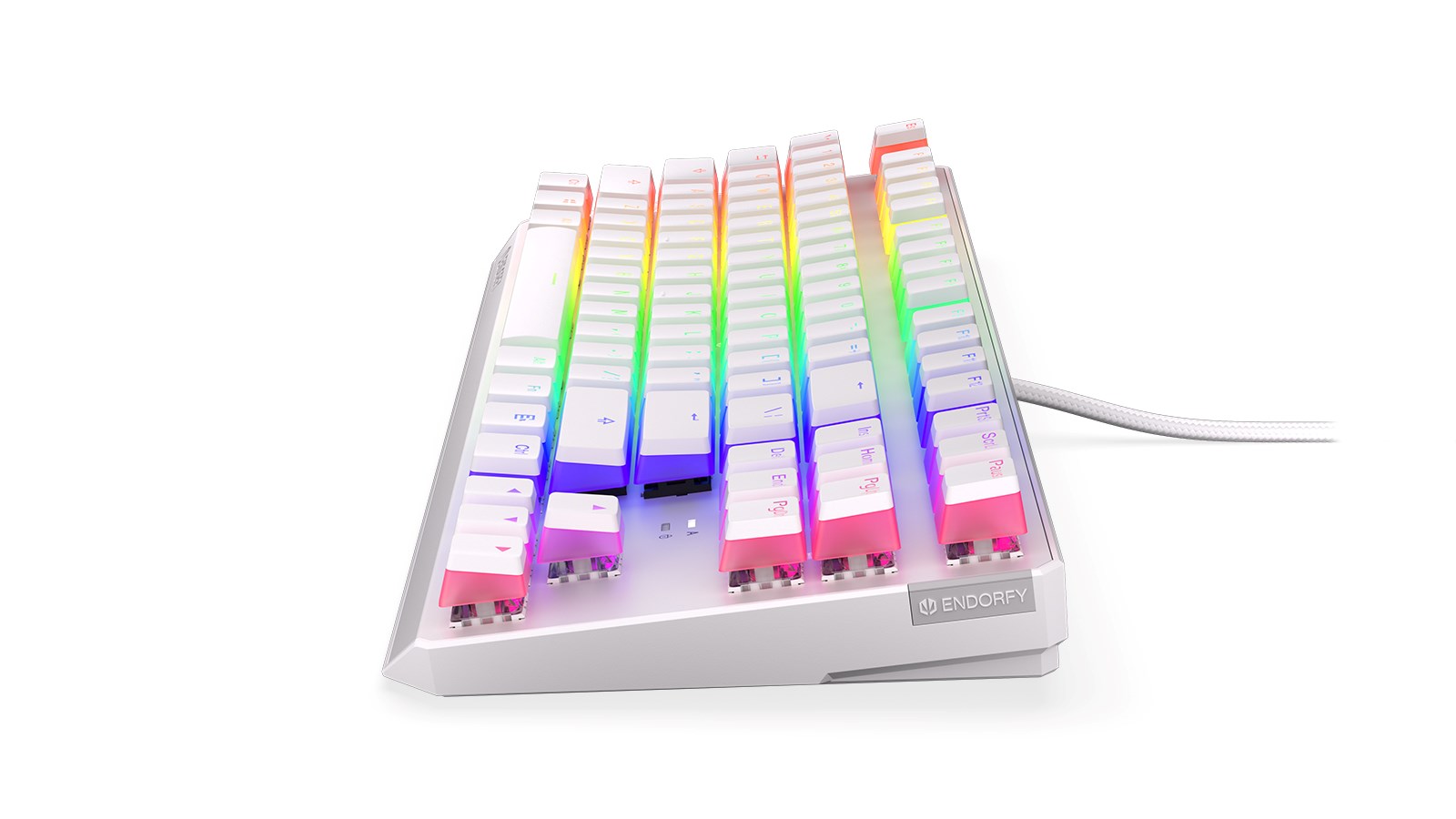 Klawiatura gamingowa ENDORFY Thock TKL Pudding Onyx White Red RGB - obrazek 2