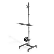 DIGITUS STOJAK - MOBILNA STACJA ROBOCZA 1XLCD MAX.32" MAX.8KG + KLAWIATURA + PC MAX.10KG, UCHYL.-OBROT. DA-90374 (WYPRZEDAŻ)