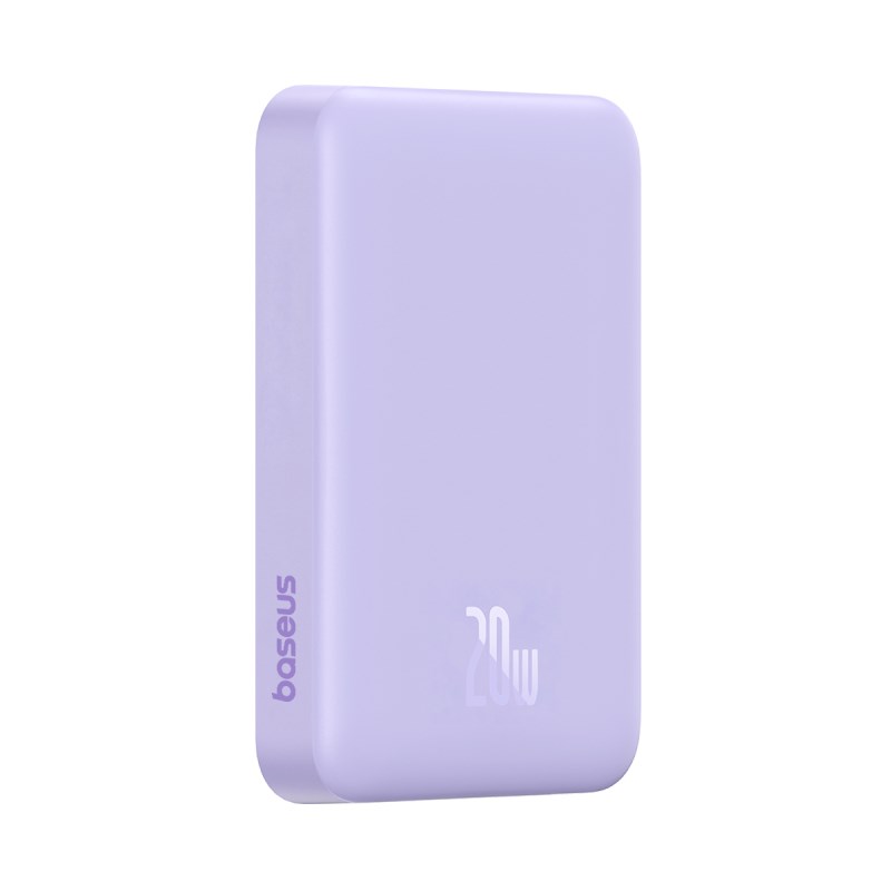 Powerbank Baseus Magnetic Mini Wireless 10000mAh 20W+kabel USB C-USB C (fiolet)