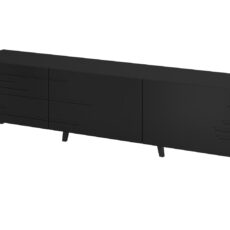 Szafka RTV NOVA 186x40x48 czarny mat