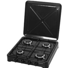 Kuchenka gazowa nastawna 4-palnikowa Ravanson K-04TB (czarny)