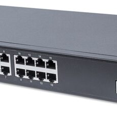 Intellinet 561198 łącza sieciowe Zarządzany L2+ Gigabit Ethernet (10/100/1000) Obsługa PoE 1U Czarny