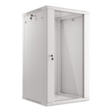 Szafa jednosekcyjna Lanberg WF01-6622-10S (22U; 1080mm / 600mm / 600 mm; wisząca; Szklane; 19''; kolor szary)