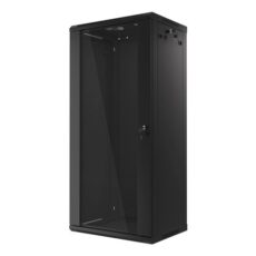 Szafa jednosekcyjna Lanberg WF01-6427-10B (27U; 1300mm / 600mm / 450 mm; wisząca; Szklane; 19''; kolor czarny)