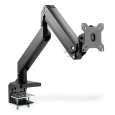Ramię biurkowe pojedyńcze z zaciskiem 1xLCD z sprężyną gazową max. 35" i 15kg