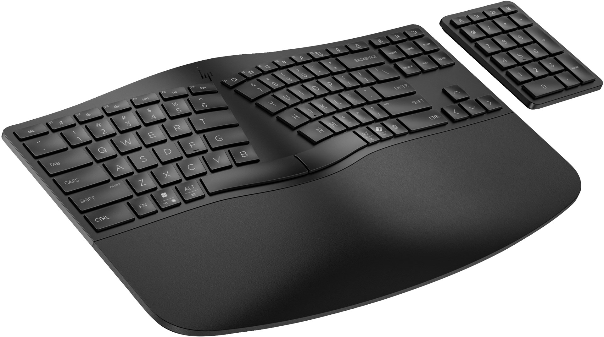 HP Klawiatura ergonomiczna bezprzewodowa + numeryczna 965 7E756AA czarna - obrazek 2