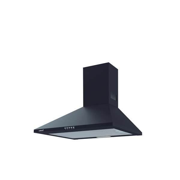 Okap CATA | Kaptur | OMEGA 600 BK | Montaż na ścianie | Klasa efektywności energetycznej C | Szerokość 60 cm | 645 m3/h | Mechaniczny | Czarny