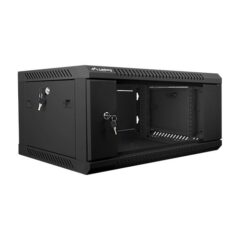 Szafa jednosekcyjna Lanberg WF01-6404-10B (4U; 280mm / 600mm / 450 mm; wisząca; Szklane; 19''; kolor czarny)