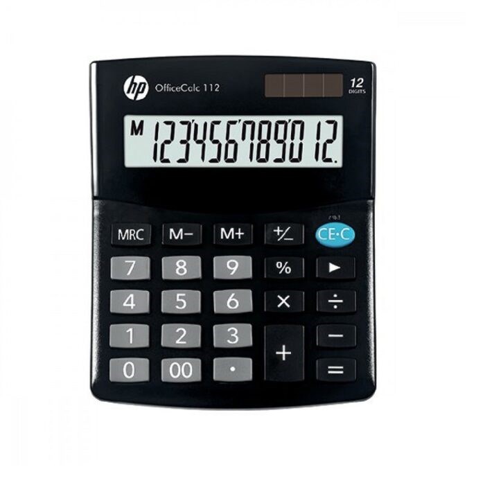 HP Kalkulator biurowy HP OC 112/INT BX, 12-cyfr. wyświetlacz, 125x101x33mm, czarny